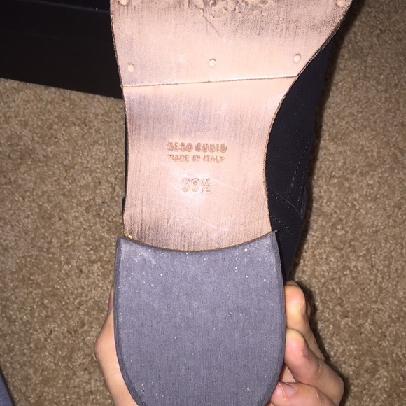 Saks Fifth Avenue Black Leather Midcalf Boots 9.5 - Picture 7 of 7